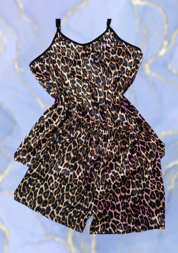 لباس خواب ساتن ال ایکس زنانه پلنگی