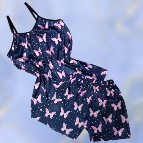 لباس خواب ساتن ال ایکس پروانهای